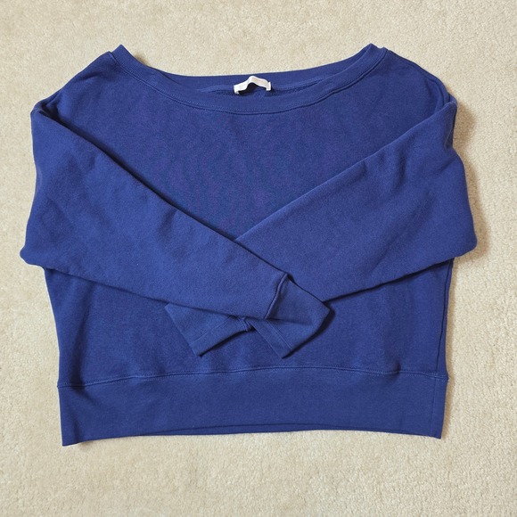 Spiritual Gangster Pullover Sweatshirt Blue Boat Neck Long Sleeve Women's Large - Picture 3 of 6